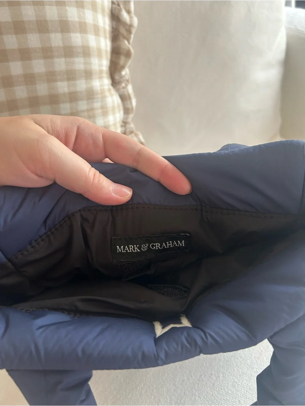 The Mark & Graham quilted nylon puffer tote